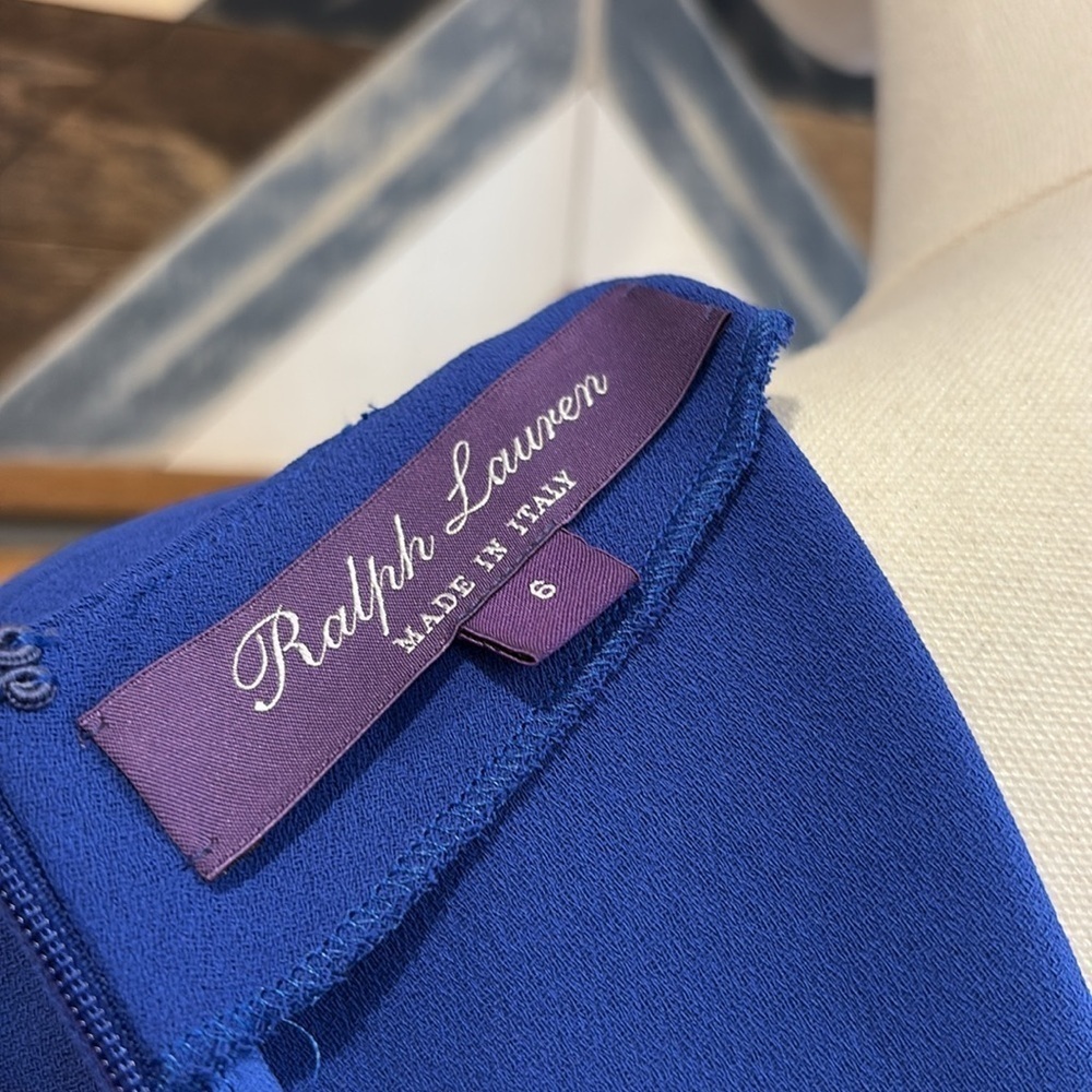 Ralph Lauren Purple Label Royal Blue Dress Spring 2018 Collection 6 EUC - Picture 9 of 13